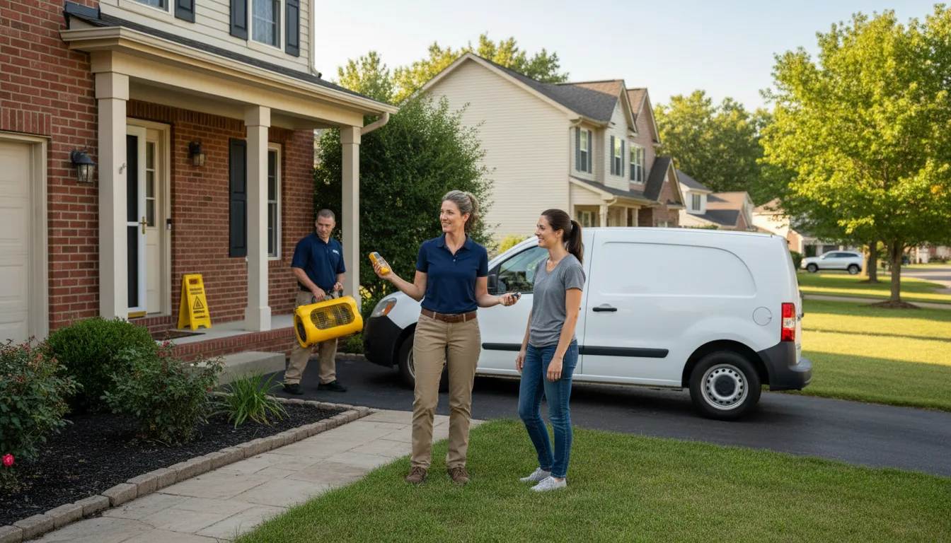 Residential water damage restoration in Cordova, NC